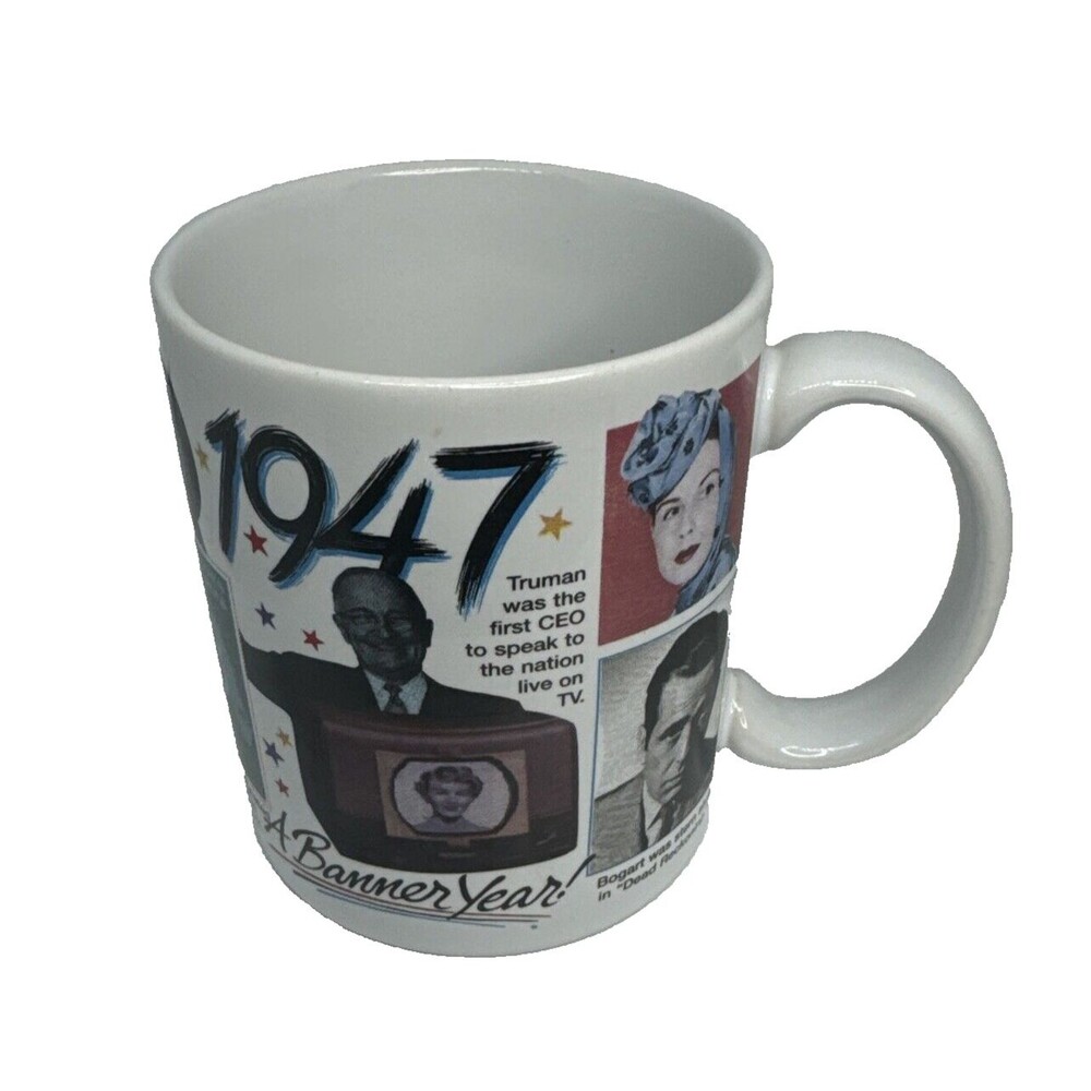 1947 Banner Year Coffee Cup Mug From 1994 Jb47 Bogart Dietrich Jitter Bug